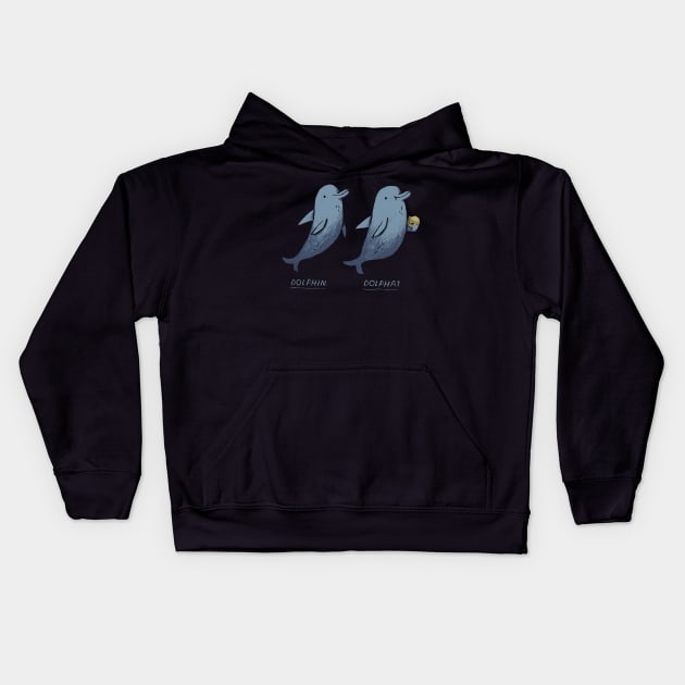 dolphat Kids Hoodie by Louisros